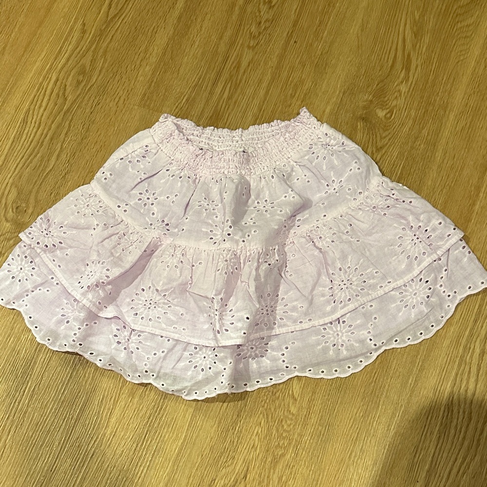 BB Dakota Light Purple Eyelet Mini Skirt